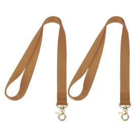 PATIKIL Neck Lanyard, 2 Set Long ID Badge Lanyard with Lobster Clasp for Teacher Women Men Keychain Lanyard Strap for Wallet Keys ID Card Whistle, Brown