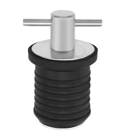 The Lord of the Tools Marine T-Handle Drain Plug Twist Turn Drain Plug Boat Compression Plug Rubber Plug for 25 mm Hole Boat Marine Accessories, Stainless Steel
