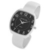 Excellanc Ladies Clasp Watch Metal Bracelet Bangle Readable Numbers Square