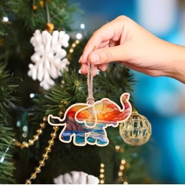 Elephant Friendship Ornament with Story Card - Gifts for Women’s Tribes, Easter Basket for Best Friends and Sisters, Special Bond Keepsake Decor, and Suncatcher Friendship Gifts for Women ver 1