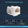 SATMAXIMUM RJ45 CAT6 Keystone Ethernet Wall Jack Punch Down Keystone