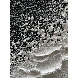 NANKAI Hand Painted 3D Beach Wave Landscape Oil Painting Black and White Abstract Canvas art Mural Family Wall art Deco Painting 28x40 Inches