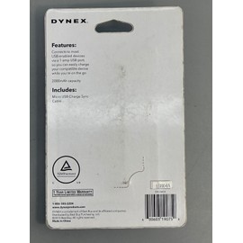 DYNEX PORTABLE POWER 2000mAh Capacity Pink DX-2603 NEW