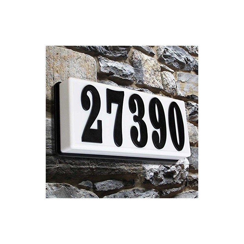 Qualarc SRP-AB01-BLK Serrano Low Voltage Plastic Rectangular Lighted Address Plaque