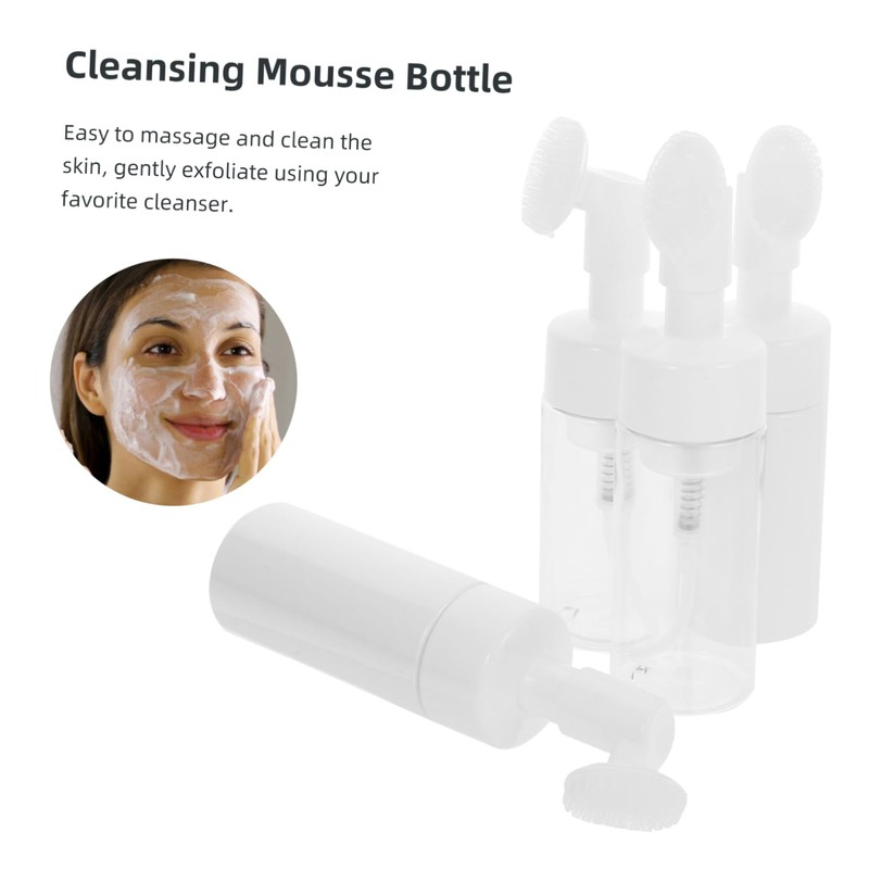 FOMIYES Facial Cleansing Brush for Women 4pcs Face Brush Bubble