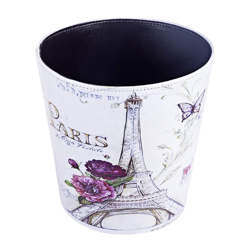 Lingxuinfo Waste Paper Bin, European British Style Tower Pattern Trash
