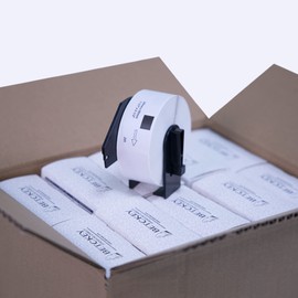 BETCKEY - Compatible Address Labels Replacement for Brother DK-1201 (1-1/7" x 3-1/2"), Use with Brother QL Label Printers [20 Rolls/8000 Labels]