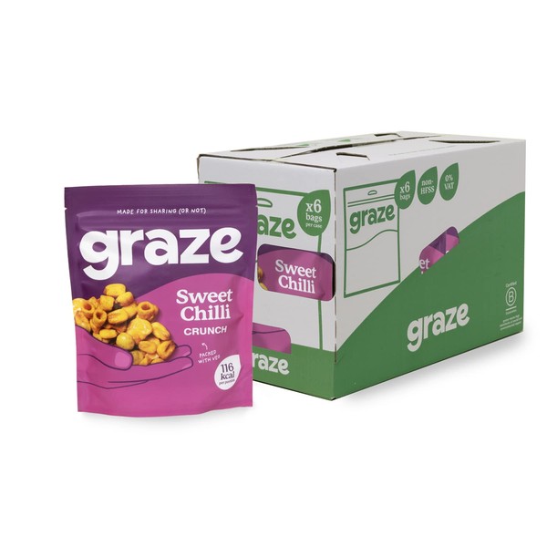 Graze Sweet Chilli Crunch - Vegan Savoury Healthy Snacks Sharing