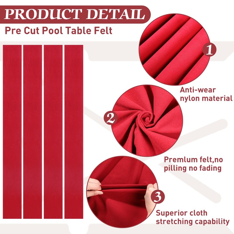 Mixweer Billiard Cloth for 8 ft Pool Table Pre Cut