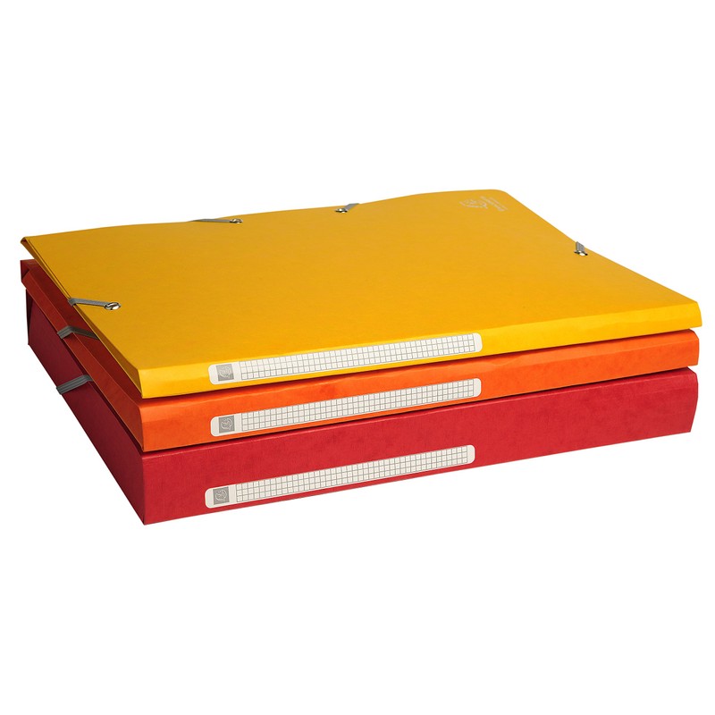 Exacompta Document Wallet 17115H (Manila Cardboard DIN A4 Maxi, Elastic,