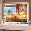 Hasipu Vanity Mirror with Lights, 37" x 26" LED Makeup