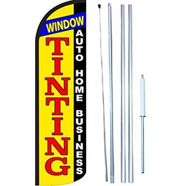 Window tinting Swooper Windless Flag Kit (full sleeve) 3ft X 11.5ft Flag by EZ Flags