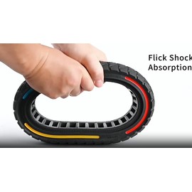 ZAITUO 9.5x2.5-6.1 9.5" Off-Road Honeycomb Tire, Air Pocket Non-Pneumatic Solid Tyre w/Slot 45mm Replacement for NIU KQi3 Pro/Max/Sport Scooter Electric KickScooter Tyre Wheel Parts (A x2)