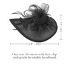 DRESHOW Fascinator Hats for Women Pillbox Hat with Veil Headband