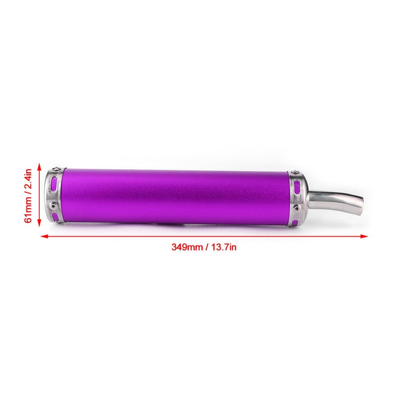 Stainless Steel Exhaust Muffler Silencer 20mm/0.8in Modified Parts for 2