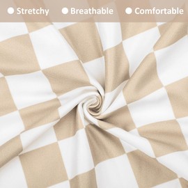 DILIMI Newborn Lounger Cover Removable Cover Ultra Soft Comfortable Lounger Slipcover Removable Cover for Infant Lounger Pillow, Light Brown Checkerboard (Lounger Pillow Not Included), Baby, D0119