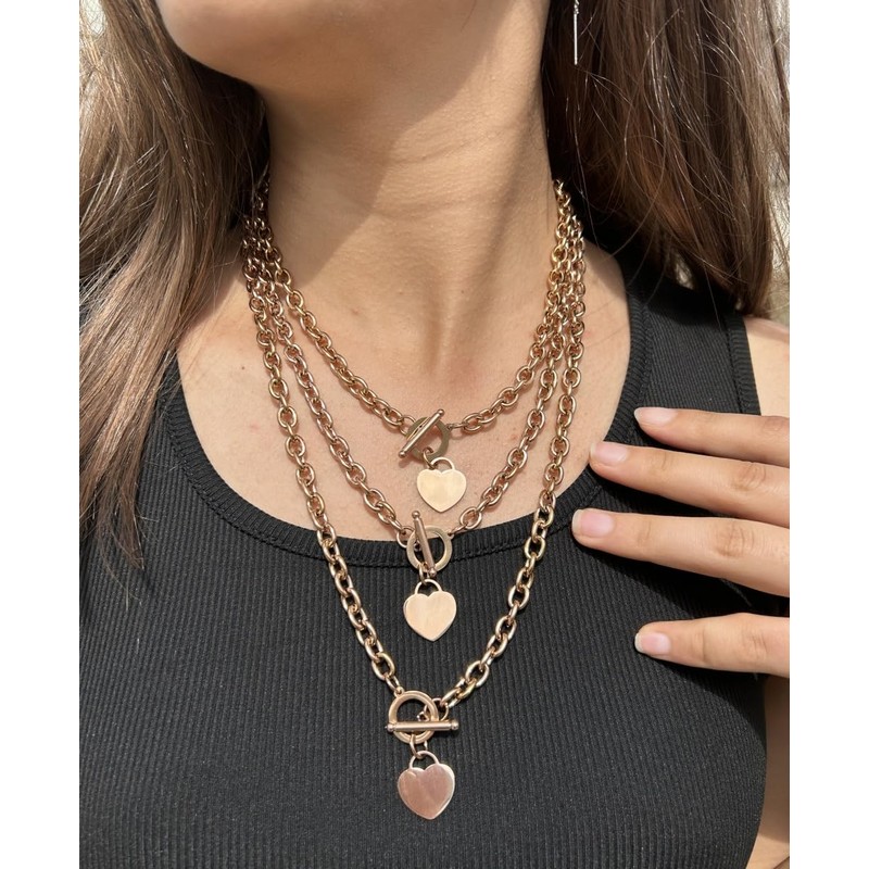 WangGao Elegent Love Stainless Steel Link Chain 17.72" Length Blank