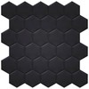 WalDecoo Matte Black Hexagon Peel and Stick Wall Tiles for