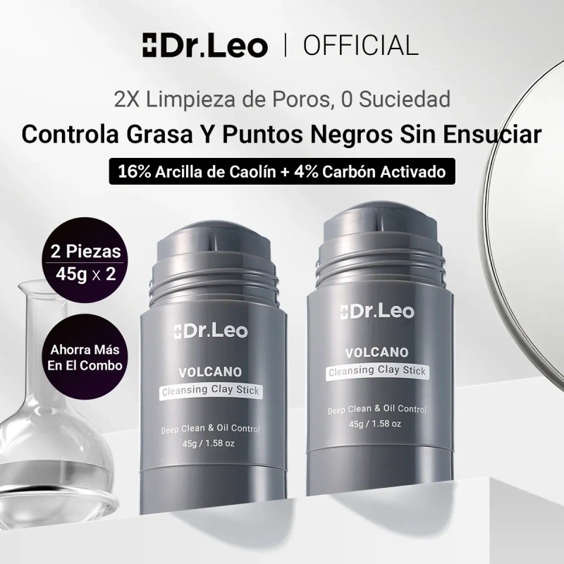 Dr.leo Mascarilla De Arcilla Barra Poros Y Puntos Negros 2pc