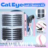 Yawamica Lash Extension Kit 50D 80D Cat Eye Lashes Clusters