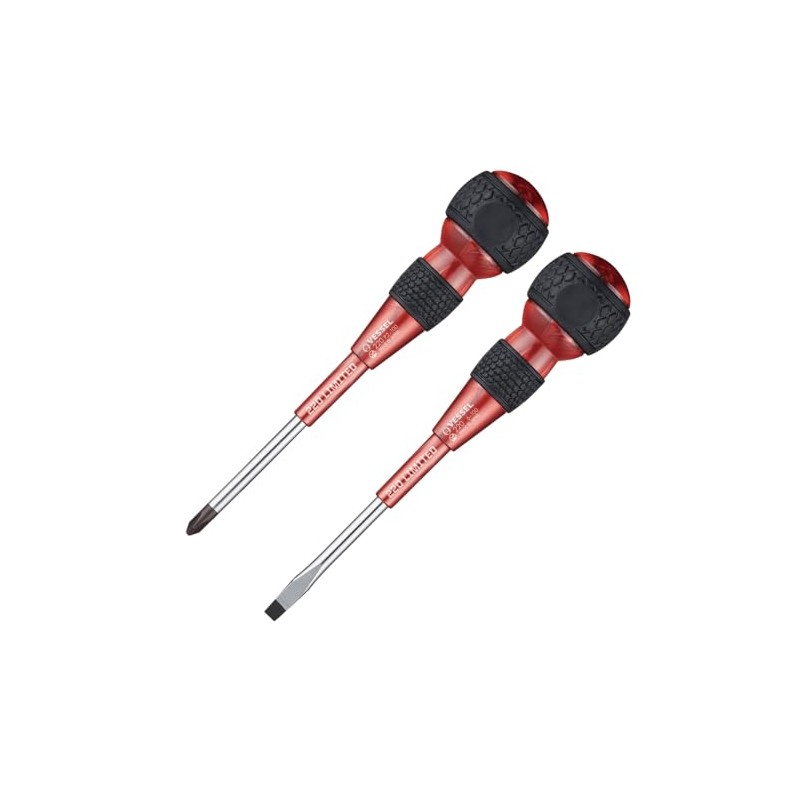 VESSEL 220-2PS-PRE Ball Grip Driver Premium Set of 2 (Red)