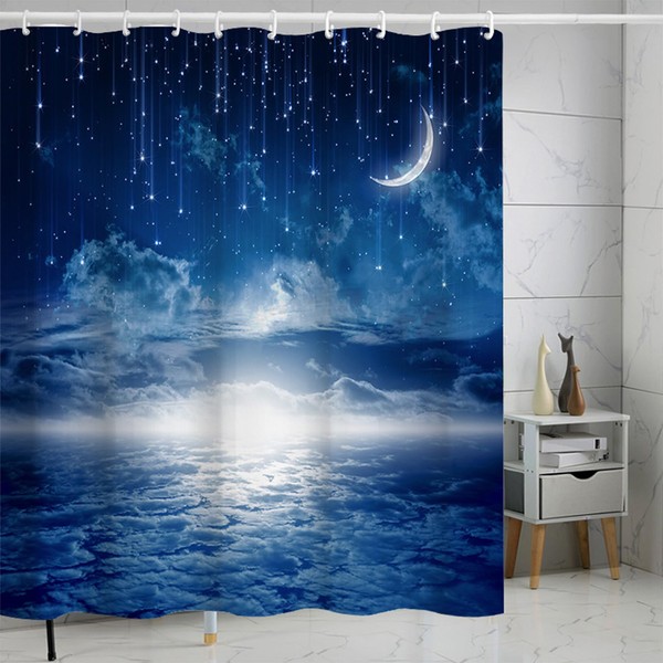 FAIRYGATE Shower Curtains Mould Proof Resistant Beach Shower Curtain Waterproof
