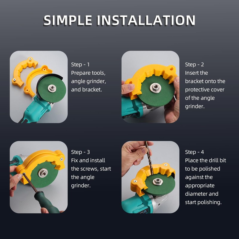 VARKAGE Drill Sharpener for All Bits, Multi-Purpose Drill Grinder, Portable