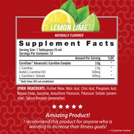 iSatori L-Carnitine LS3 3000, Triple-Blend Liquid L Carnitine Supplement, with Acetyl & Tartrate, Stimulant Free Energy, No Calories, Sugar or Gluten, Keto-Friendly, Lemon Lime (32 Servings)