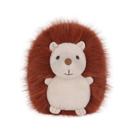 Apricot Lamb Bristly Hedgehog Plush Stuffed Animals for Kids, Soft Cute Plush Toys for Baby Girl and Boy, Fluffy Bristly Hedgehog Brown 6.3 Inches