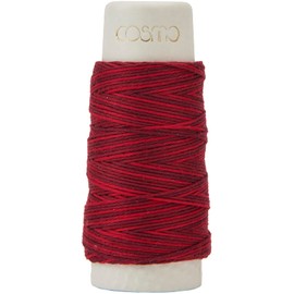 Cosmo LECIEN Hidamari Sashiko Thread, Approx. 98.8 ft (30 m), Col.401, Red Gradient 89