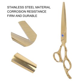 ANKROYU Beard Scissors, Portable Hair Cutting Scissors, Stainless Steel Beard Scissors, Professional Barber Scissors, Hairdressing Scissors, for Men Personal Care(B)