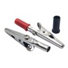 Crocodile Clips Set, Red & Black, 52 mm, 2 Pieces