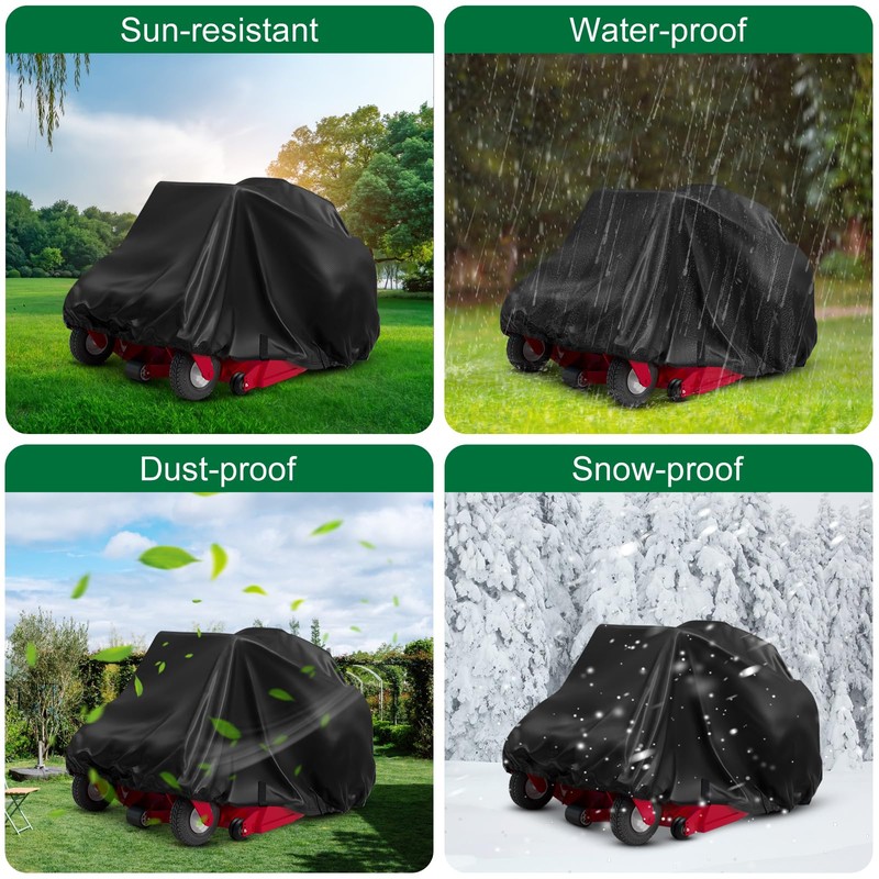 ADODIECA Zero Turn Mower Cover, Heavy Duty 420D Polyester Oxford
