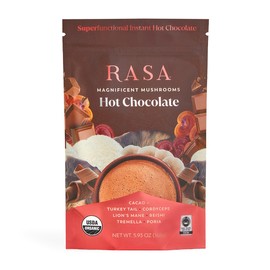Rasa Magnificent Mushrooms Hot Chocolate | Adaptogenic Hot Cocoa Mix, Made With Organic Cacao and Organic Mushrooms | Superfunctional Instant Hot Chocolate (6 oz / 14 servings)
