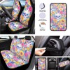 Uskorhein Sugar Skull Flower 13 Print Auto Seat Protector Full