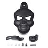 HONGK- Black Skull Horn Cover Compatible with Harley Big Twins