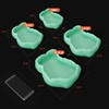 Large Reptile Food Water Rock Bowls,Luminous Amphibian Feeding Dish,Resin Rock