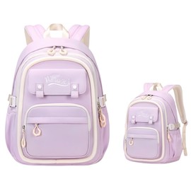 Solid Color Kids Backpack for Girls, Secondary Girls School Bags Backpacks Elementary Bookbags