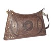 Bolso cruzado de piel auténtica para mujer, hecho a mano,