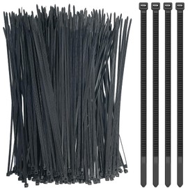 Socpuro 12 Inch Zip Cable Ties, 1000 Pack Self-Locking Nylon Cable Wire Ties, 40 LBS Tensile Strength Cable Ties Straps for Home Office Garden Workshop (Black)