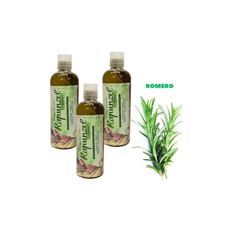 Shampoo Artesanal Crecimiento Con Romero Rapunzel 12 Pzas