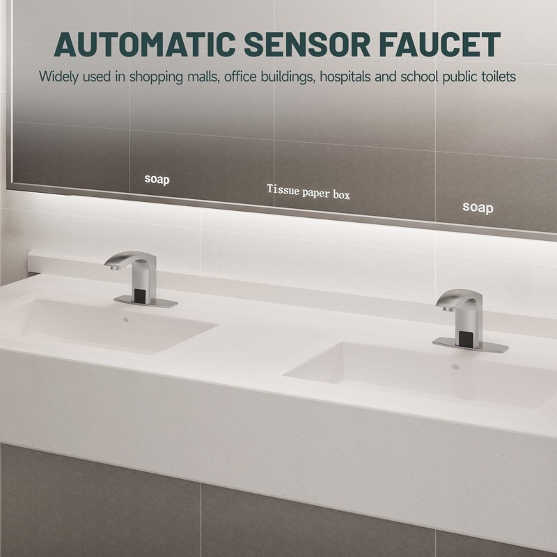 Greenspring Touchless Bathroom Sink Faucets, Automatic Faucet Bathroom Commercial Motion