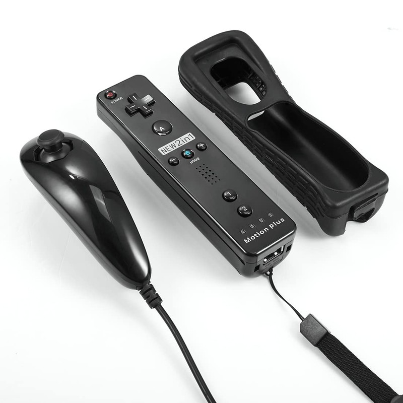FISUPER Remote Controller with Motion Plus for Wii, 2 in