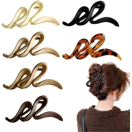 Large Hair Clips Big Claw Clips, 6Pcs Matte Strong Hold Jaw Clips,Matte Strong Hold Large Hair Clips,Jumbo Wavy Jaw Clips for Women Thick Hair,Large Hair Claw Clips Strong Hold Matte Color Hair Clips