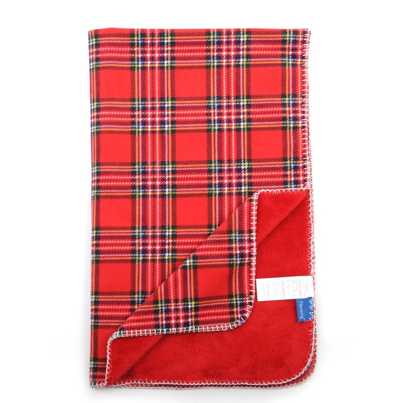 Filersong Checkered Throw Large 2 Piece Fleece Blanket Nordic Thick