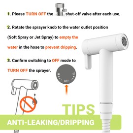 RV Bidet Sprayer for Toilet - All Metal, Dual Mode RV Handheld Sprayer with 59'' Water Hose, Shut-Off Valve & RV Fitting | Bidet Shower for RV, Fifth Wheels, Motorhome, Trailer, Camper