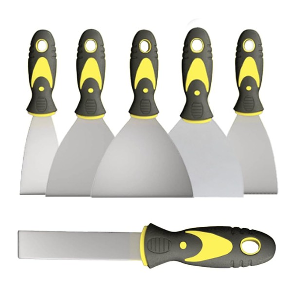 6pcs stainless steel putty knife Set, 1" 2" 3" 4"