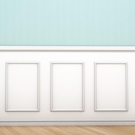 COUKIU Pre-Cut 3 Set Peel and Stick Wall Molding Trim Kit, 16" x20" Premade Wainscoting Panels, Self Adhesive Moulding Panel for Interior Walls Picture Frame