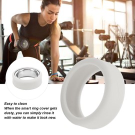 Bewinner Protector de Silicona Smart Ring para Oura Ring Gen 3-1g Funda de Anillo Ligera Funda Elástica Respetuosa con la Piel Universal para Hacer Ejercicio y Tareas Domésticas (S)