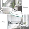 KES Glass Corner Shelf for Bathroom Corner Shelf 2 Pack